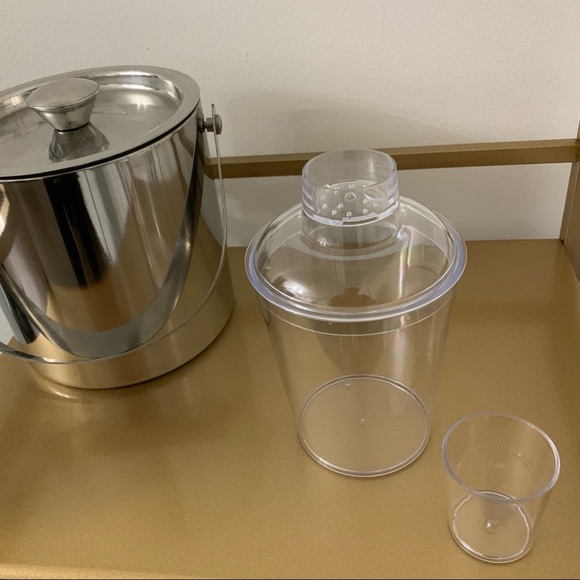 Clear Cocktail Mixer 3-Piece Shot Glass Bartender Drink Shaker - Picture 5 of 5